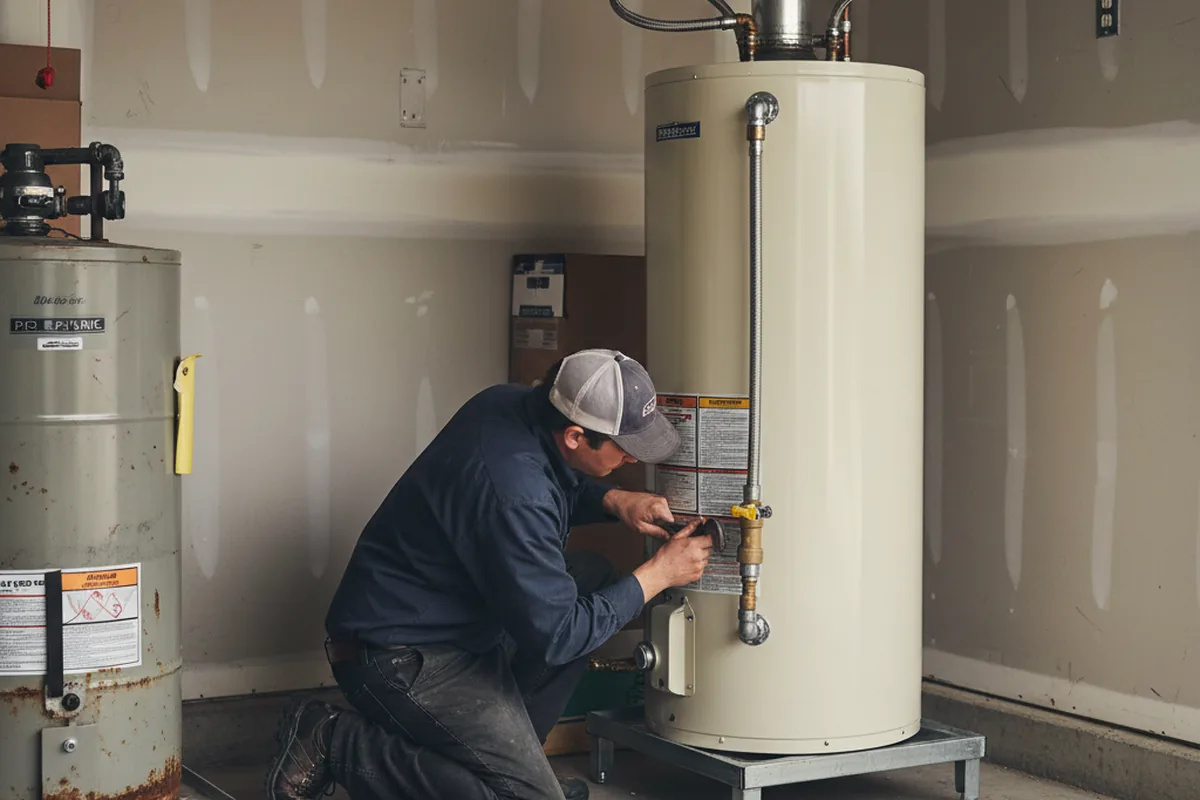 Water heater and shutoff valve replacement in Millington